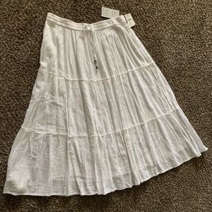 White Gauze Maxi Skirt